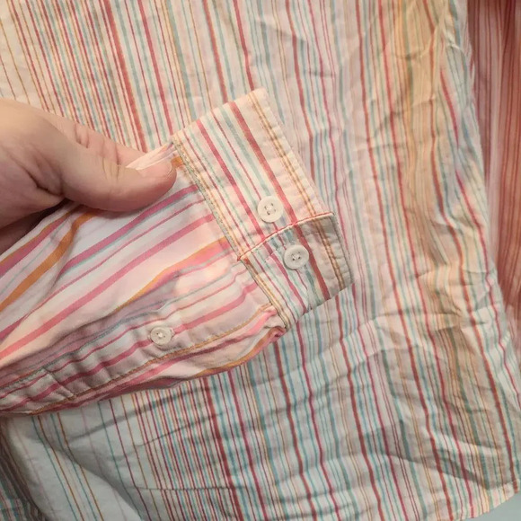 Twenty X Women's Striped Multi-Pattern Tailored Fit Button-Up Shirt Size Small - Picture 6 of 9